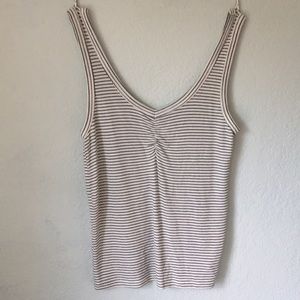 Striped v-neck tank top!